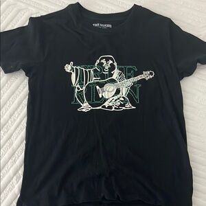 True Religion Black Tee with Graphic Design
